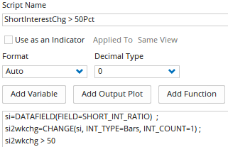 Short Interest Change Indicator Short Interest Change Indicator